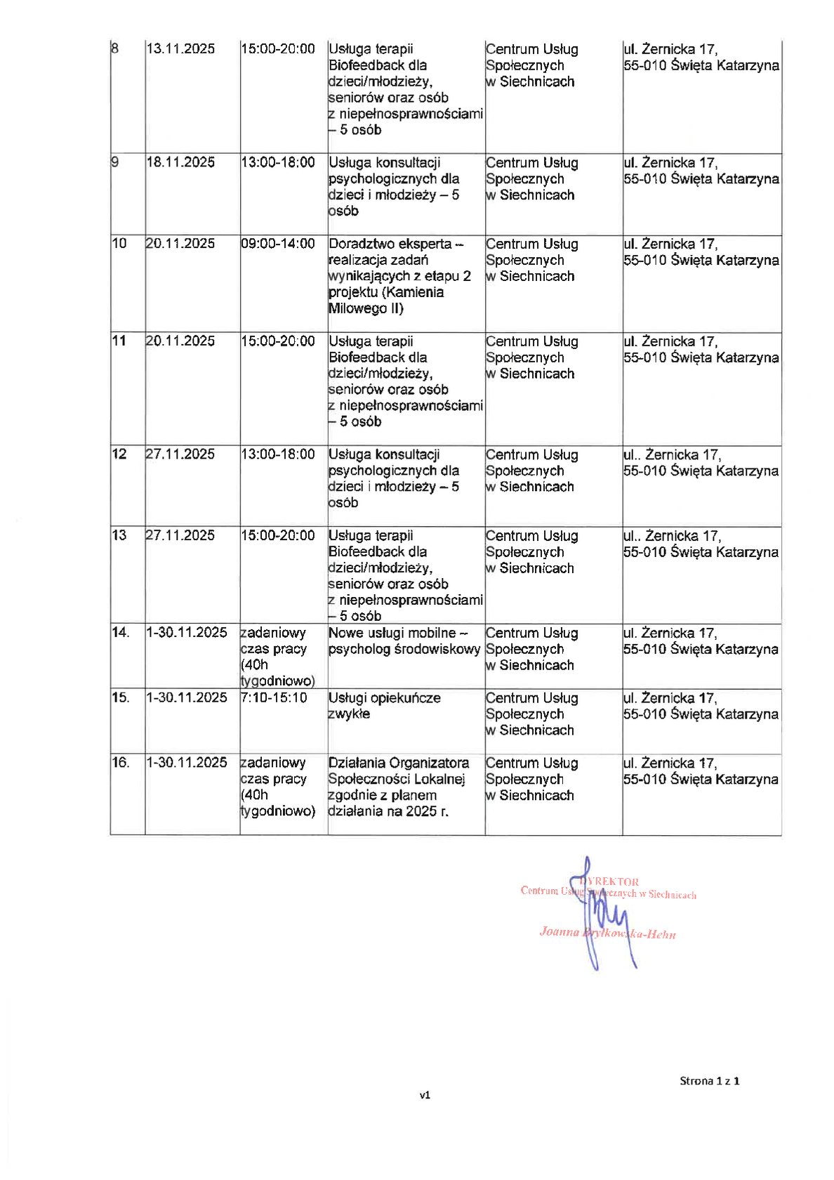Harmonogram realizacji wsparcia - dostępny jako plik do pobrania