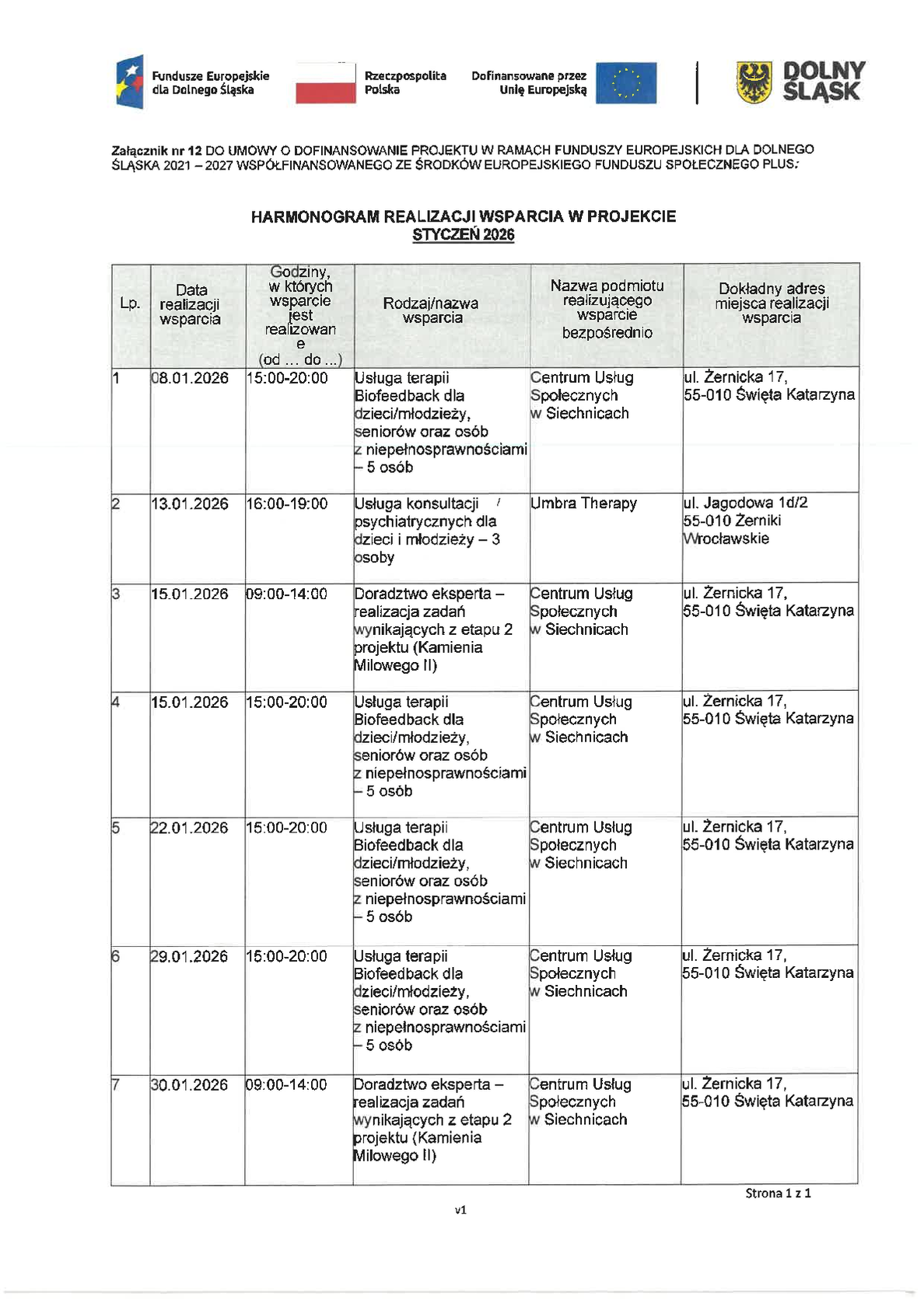 Harmonogram realizacji wsparcia - dostępny jako plik do pobrania