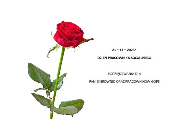 Dzień pracownika socjalnego 2023 - podziękowania