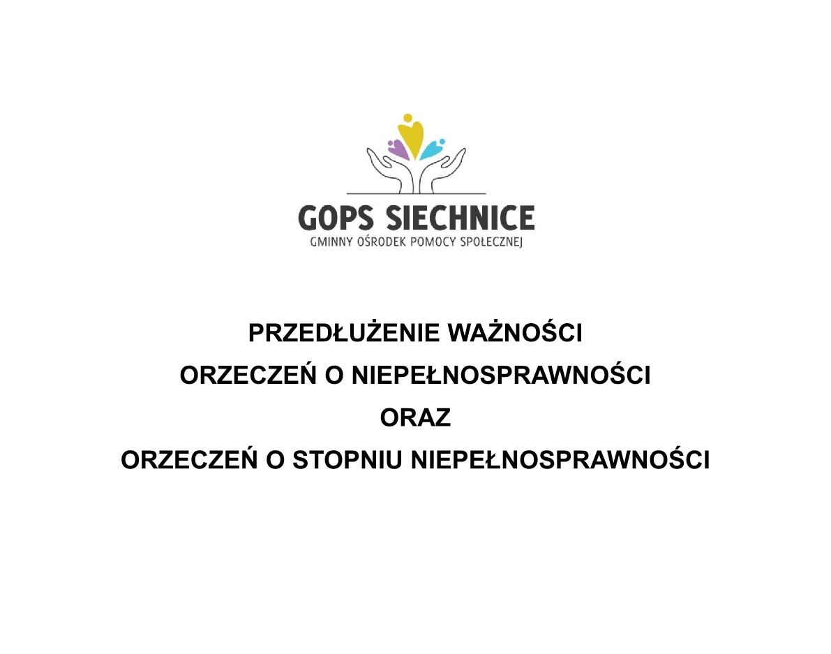 Przedłużenie ważności orzeczeń o niepełnosprawności                                