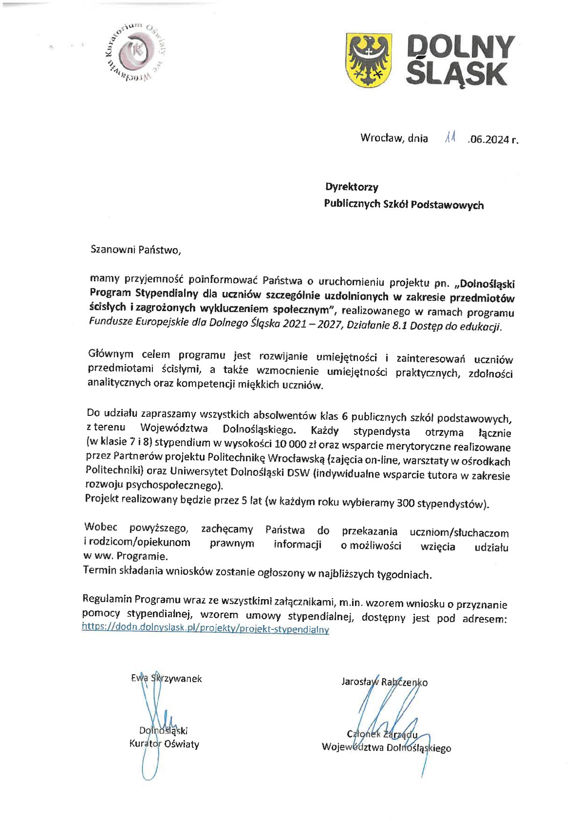DOLNOŚLĄSKI PROGRAM STYPENDIALNY