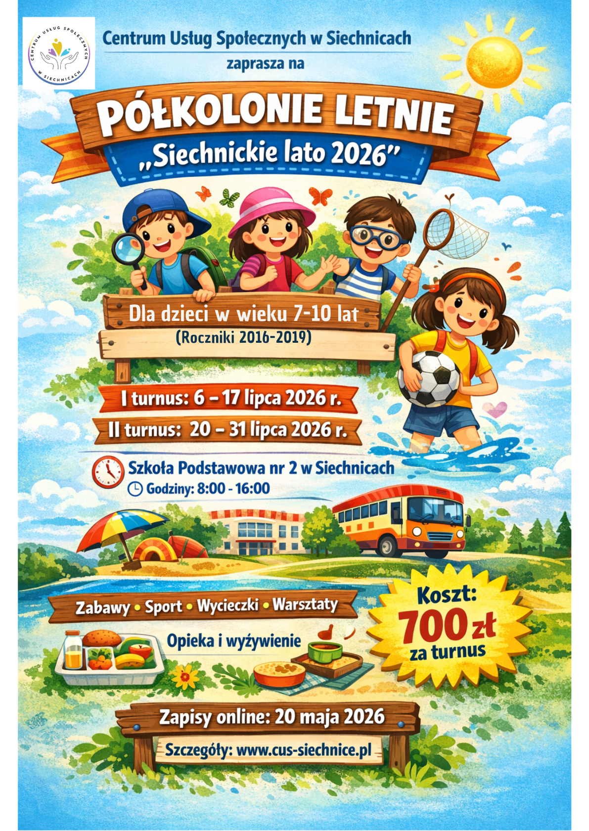 PÓŁKOLONIE LETNIE - Siechnickie lato 2026